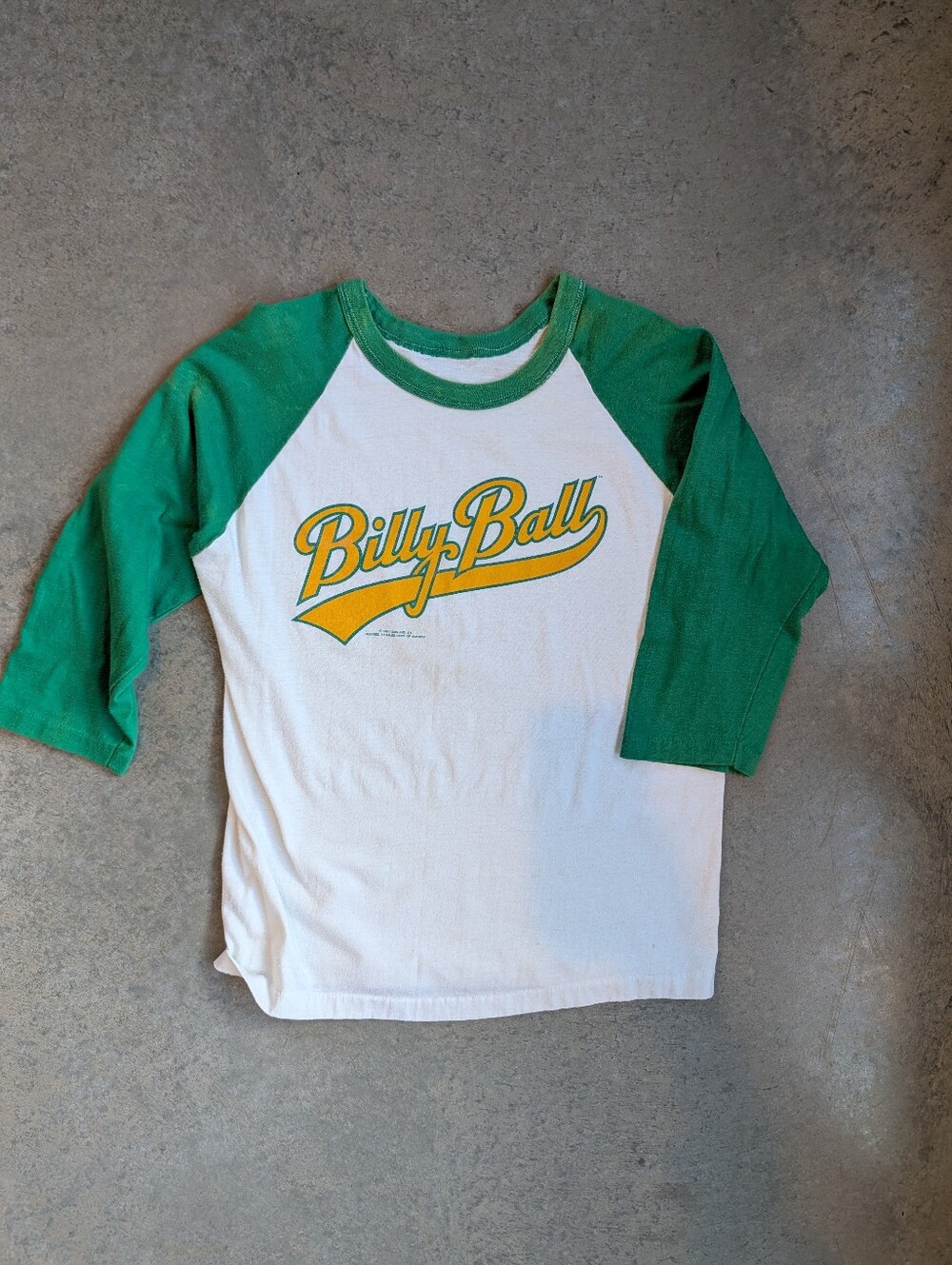 1981 Oakland A's Baseball Raglan Sleeve T Shirt Billy Ball True Vintage
